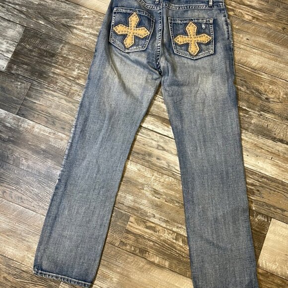 Red Camel Men’s Distressed Jeans Retro Straight Jeans 32 X 32 - Picture 1 of 9